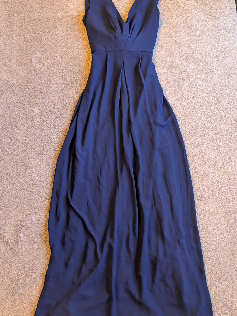 BCBGMaxAzria Deep Blue V-Neck Maxi Dress - Picture 2 of 4